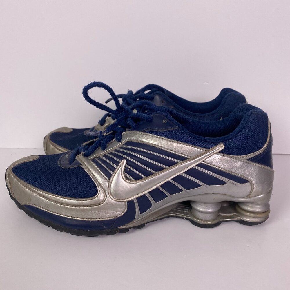 Nike Shox Turbo 8 Shoes Sneakers Boy's Youth 7Y Blue Gray Athletic 344933-402